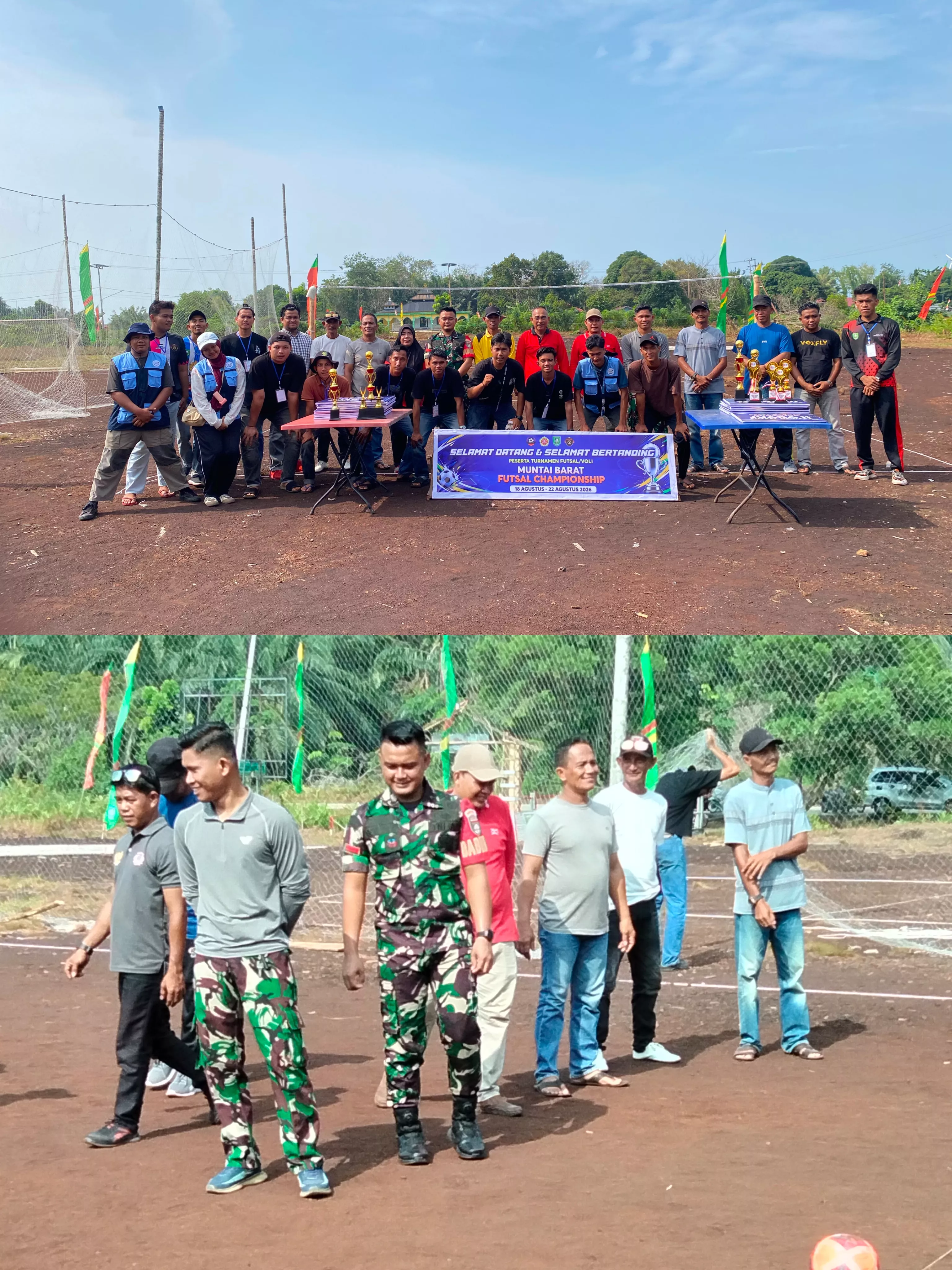 Babinsa Koramil 01/Bengkalis Hadiri Pembukaan Turnamen Futsal Dan Bola Volly Didesa Muntai Barat