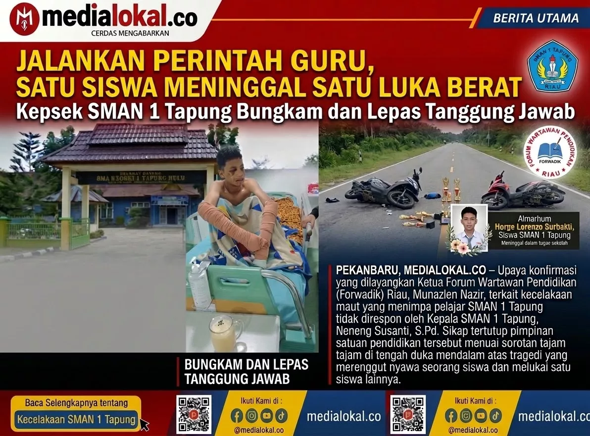 Kepsek SMA Negeri 1 Tapung, Bungkam dan Lepas Tanggungjawab 
