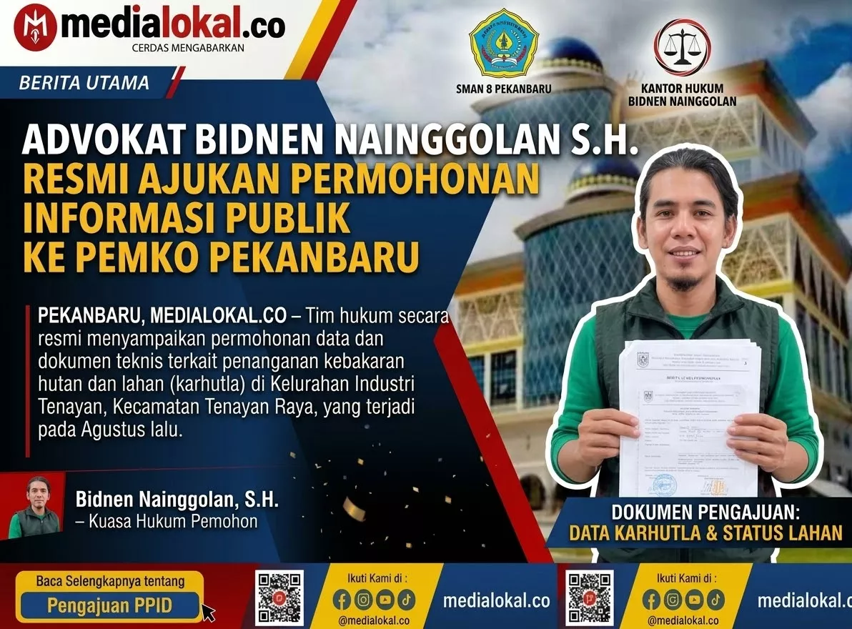 Kantor Hukum Bidnen Nainggolan S.H  Resmi Ajukan Informasi Publik Terkait Karhutla KIT 2026