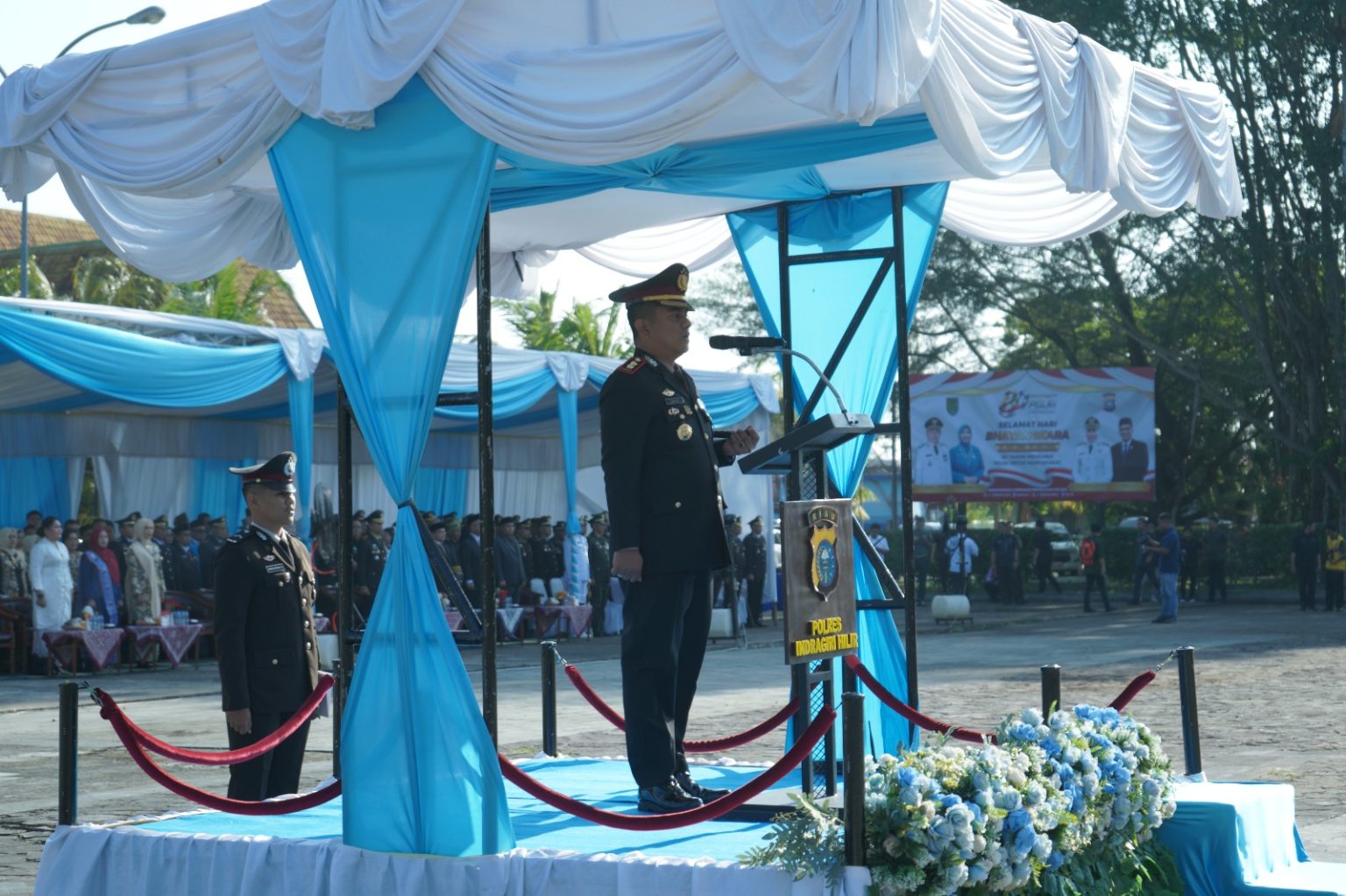 Sekda Inhil Hadiri Upacara Hari Bhayangkara ke-80, Tegaskan Komitmen Sinergi dengan Polri