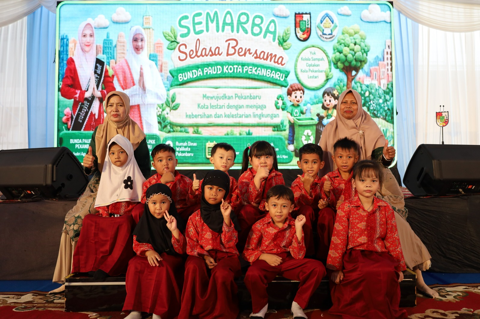 Dinas Pendidikan Pekanbaru Gelar SEMARBA, Ratusan Anak PAUD Adu Imajinasi 