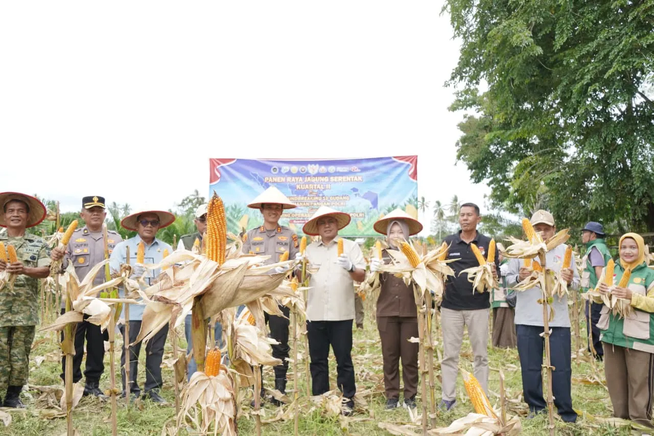 Kapolres Kuansing: Panen Raya Jagung Bukti Keberhasilan Ketahanan Pangan Nasional