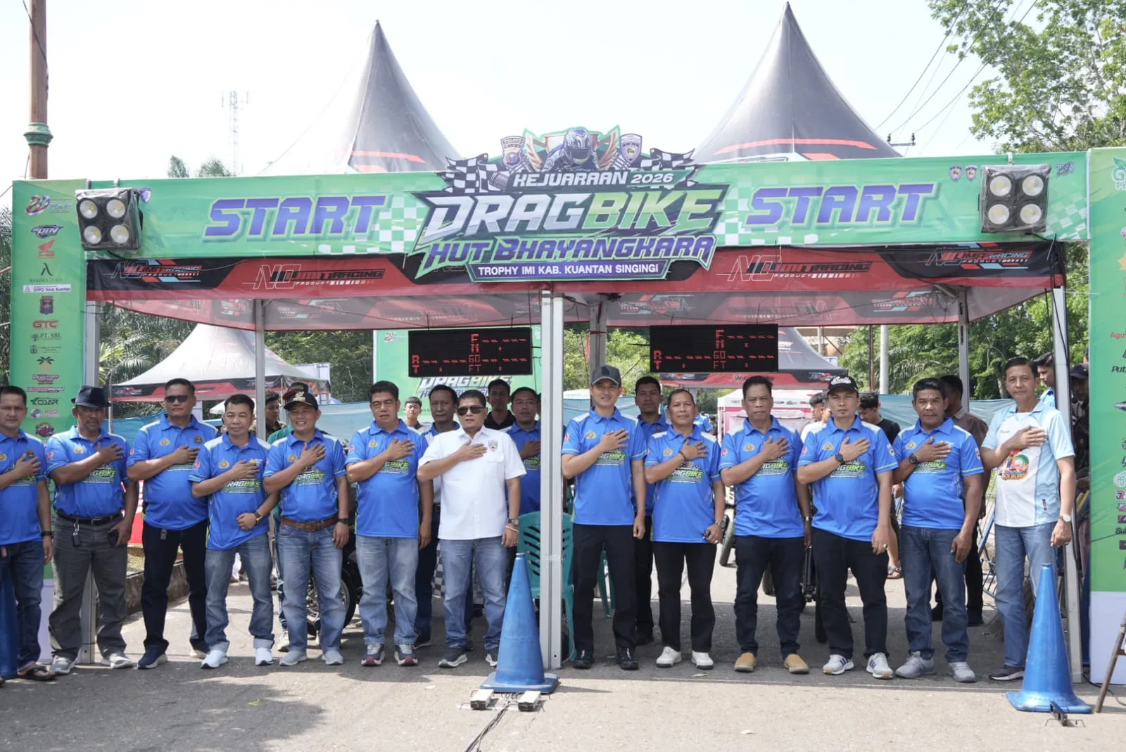 Plt Bupati Dukung Drag Bike HUT Bhayangkara, 700 Starter dari Empat Provinsi Ramaikan Sirkuit Sport Center