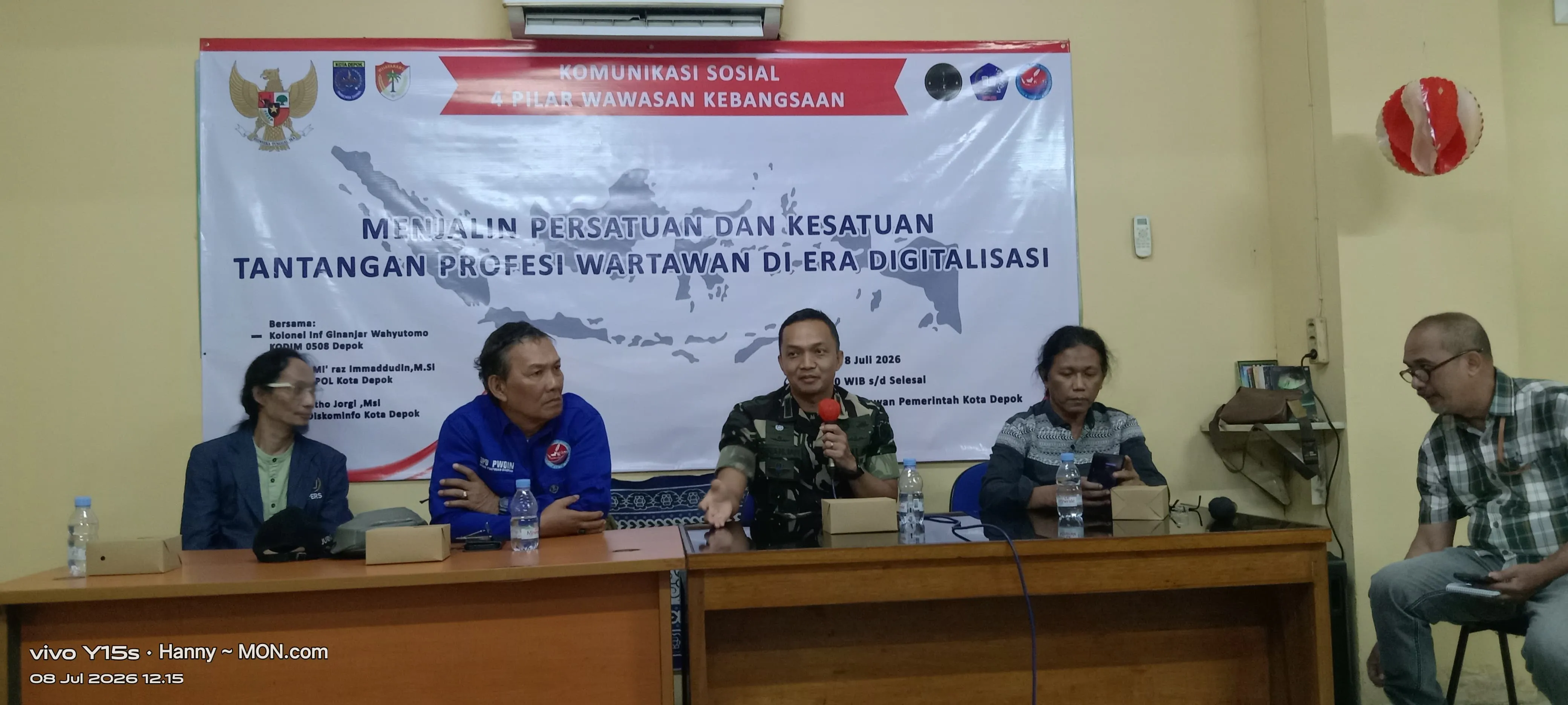 Kolonel Inf. Ginanjar Wahyutomo Komandan Kodim (Dandim) 0508/Depok, Mempererat Silaturahmi Dengan Insan Pers Balai Wartawan Pemkot Depok