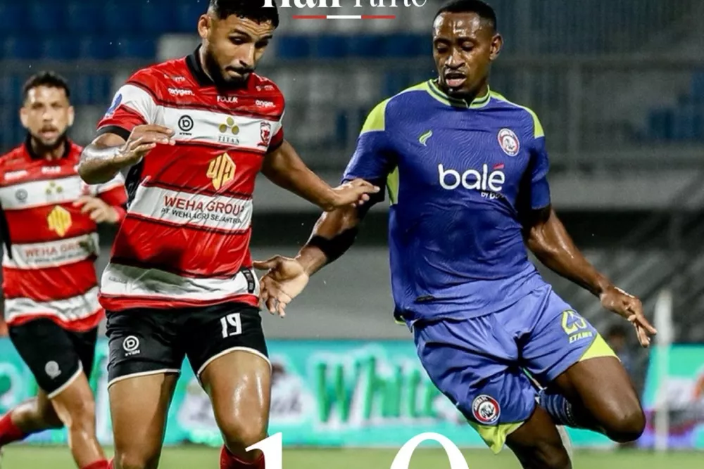 Mimpi Quattrick Arema FC Terancam Kandas, Madura United Semenara Unggul 1-0