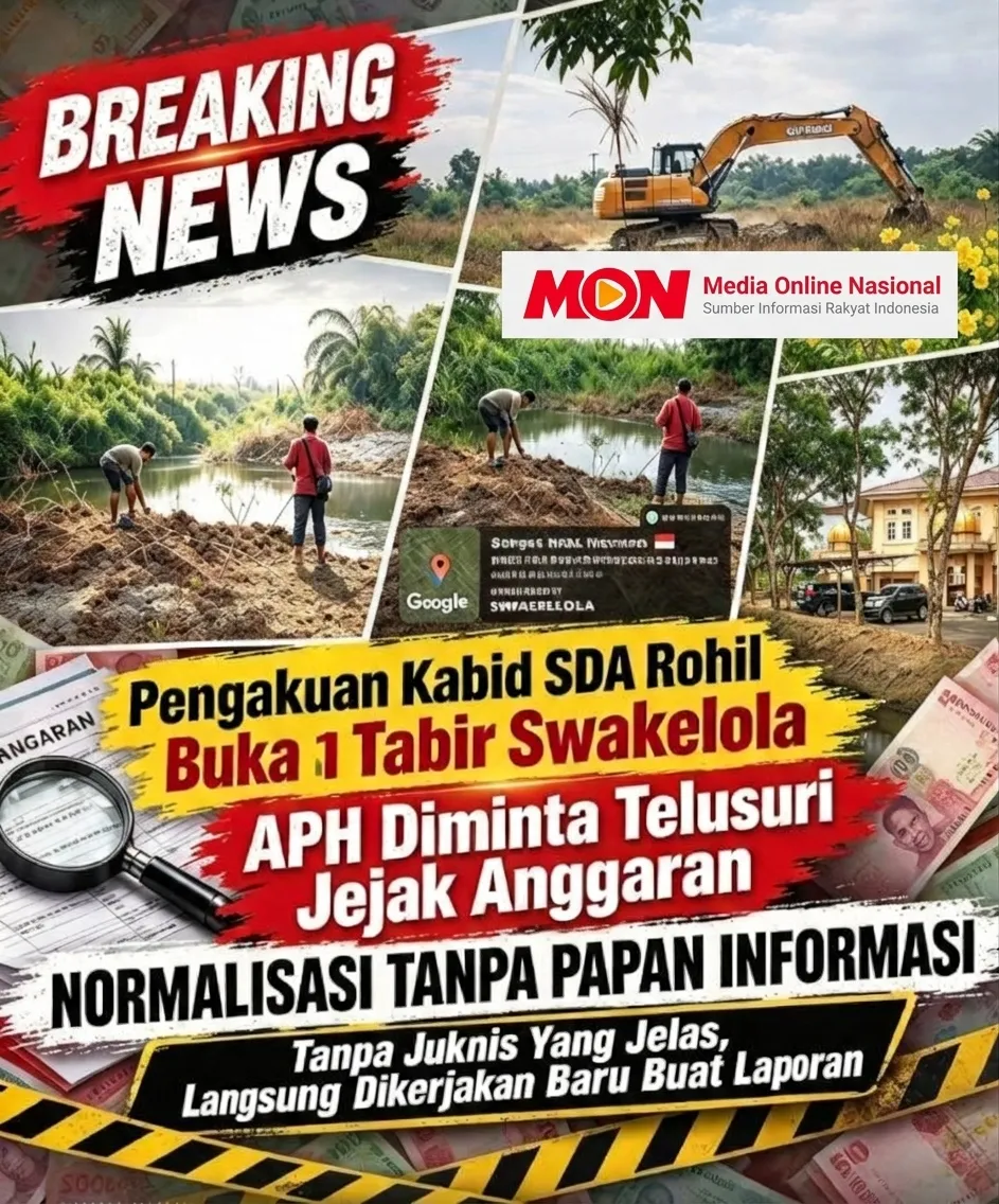 Menggali Parit Tanpa Peta: Sengkarut Proyek Swakelola Rp300 Juta PUPR Rokan Hilir