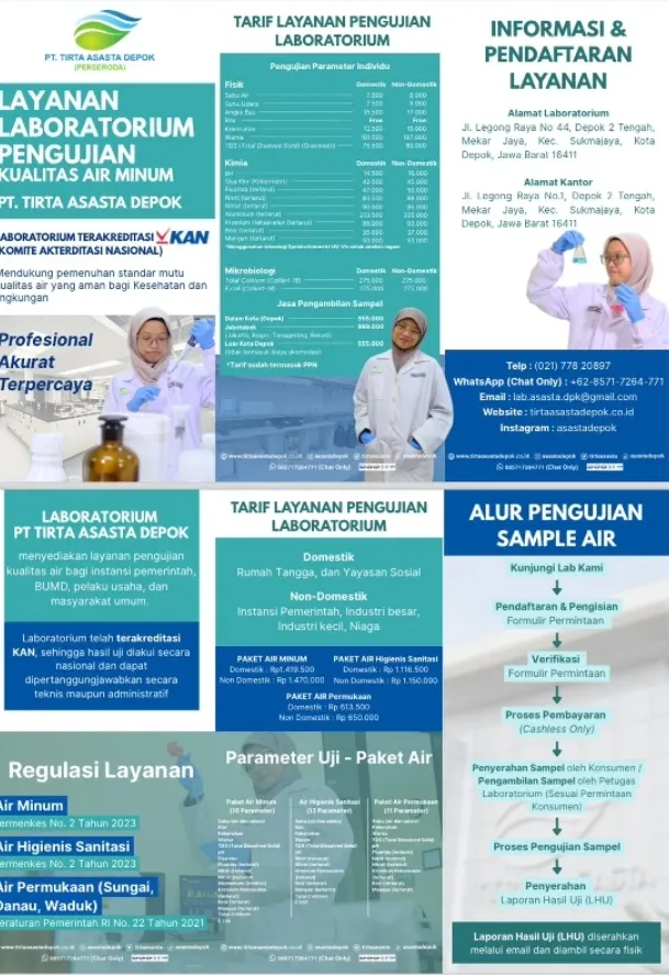 Tirta Asasta Depok Resmikan Laboratorium Uji Kualitas Air, Warga Kini Bisa Pastikan Air Aman Dikonsumsi