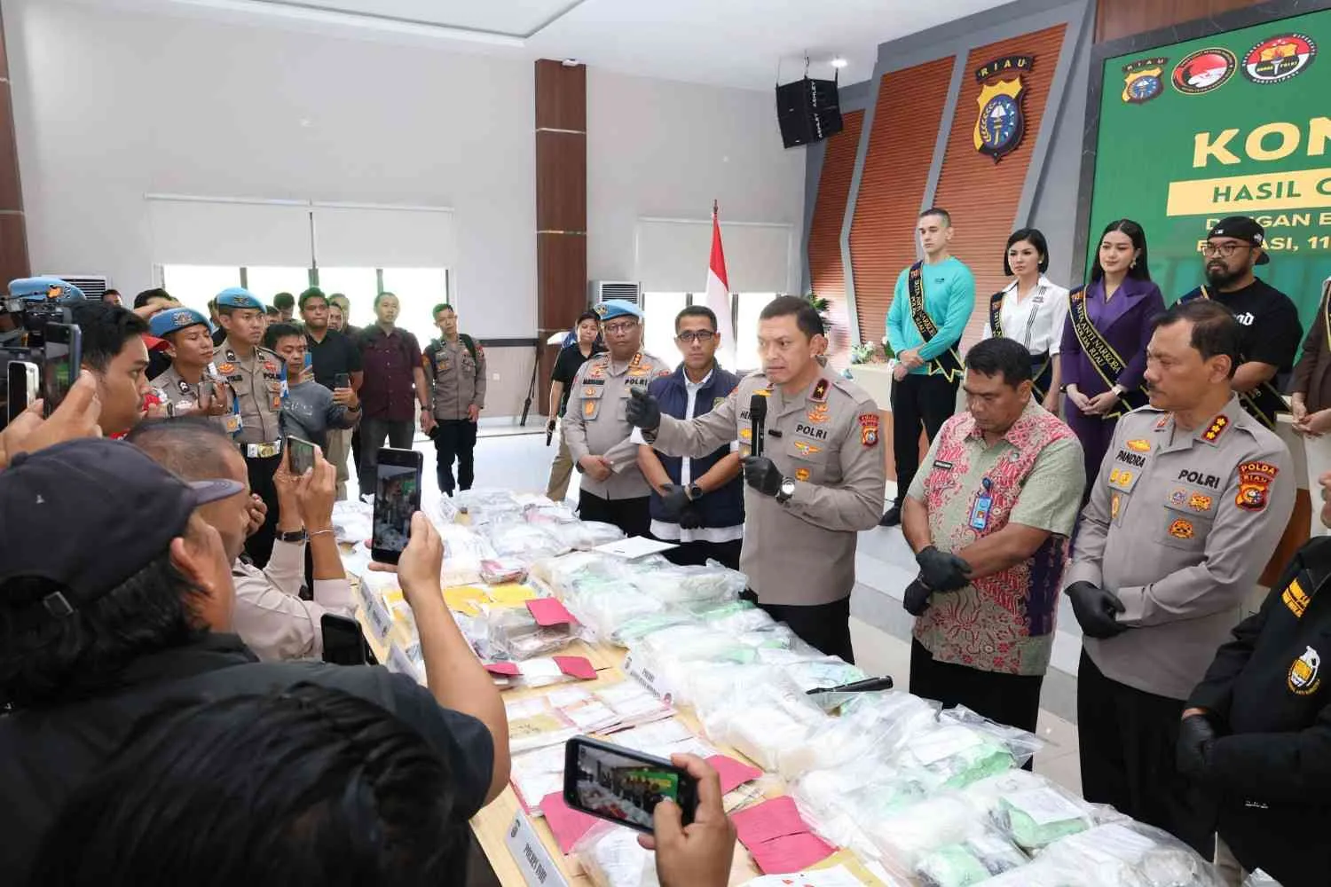 Polda Riau Komitmen Perang Lawan Narkoba, 557 Tersangka Diamankan dalam Operasi Antik LK 2026