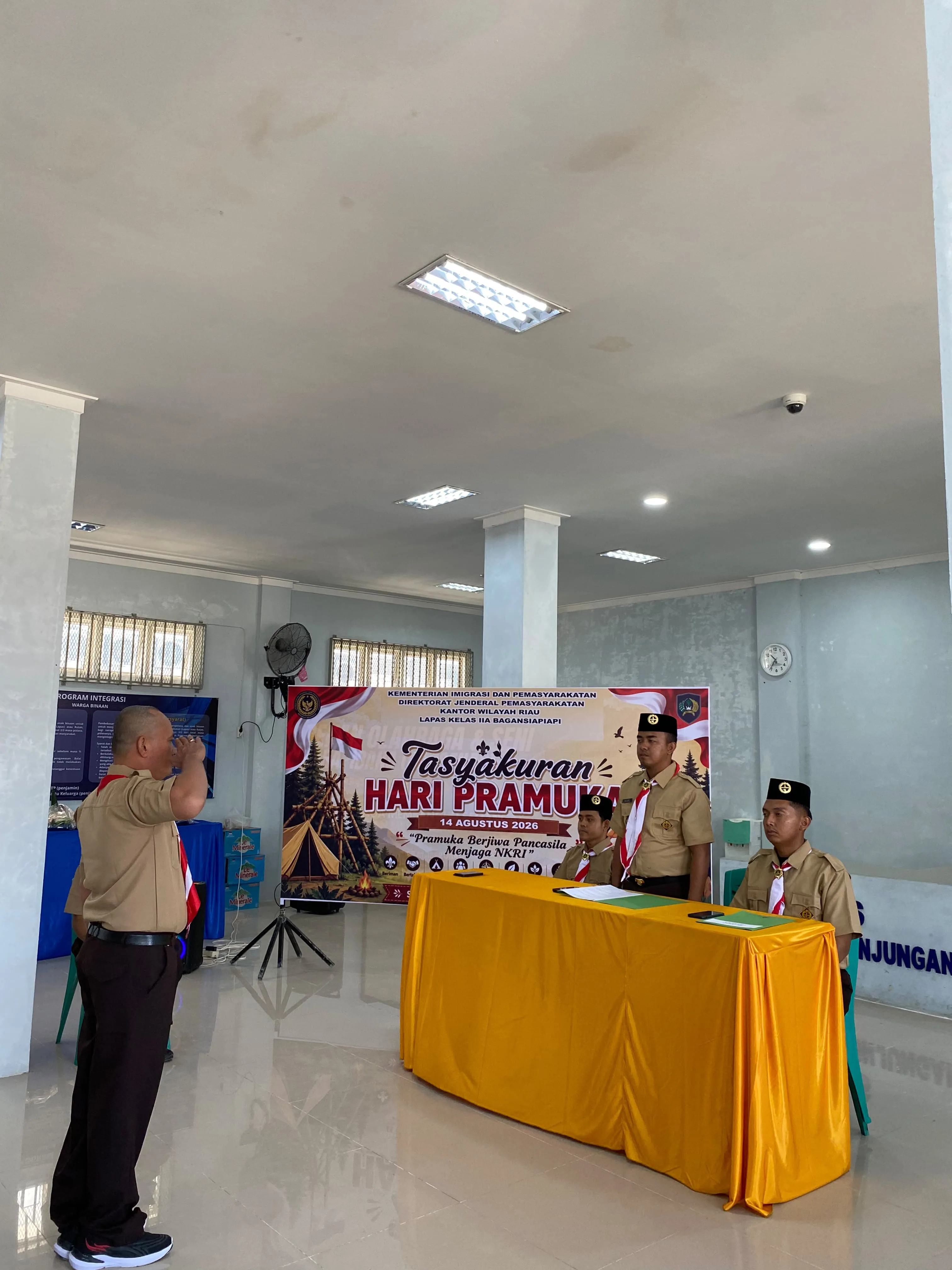 Tasyakuran Hari Pramuka di Lapas Bagansiapiapi: Bentuk Kedisiplinan dan Cinta NKRI Warga Binaan