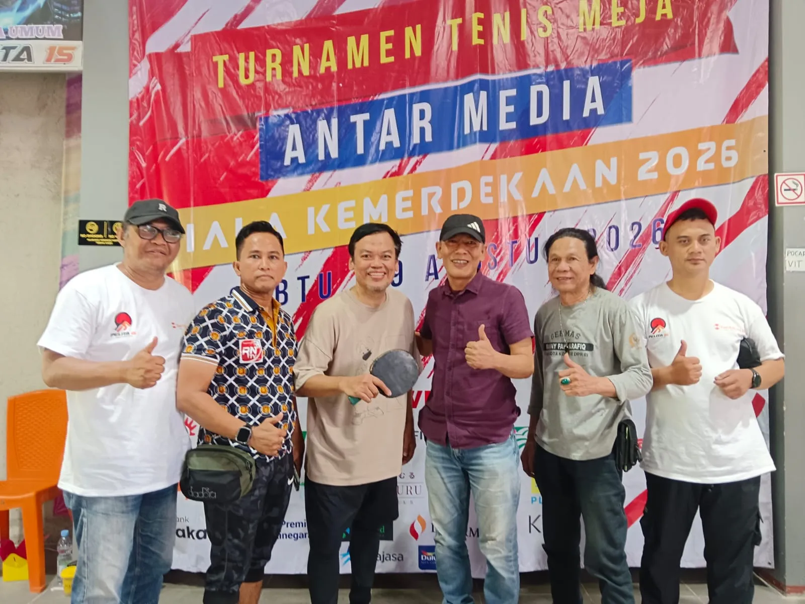 PWI Kota Depok Dukung Giat Turnamen Tenis Meja Antarmedia di Pelita 15 Table Tennis Club