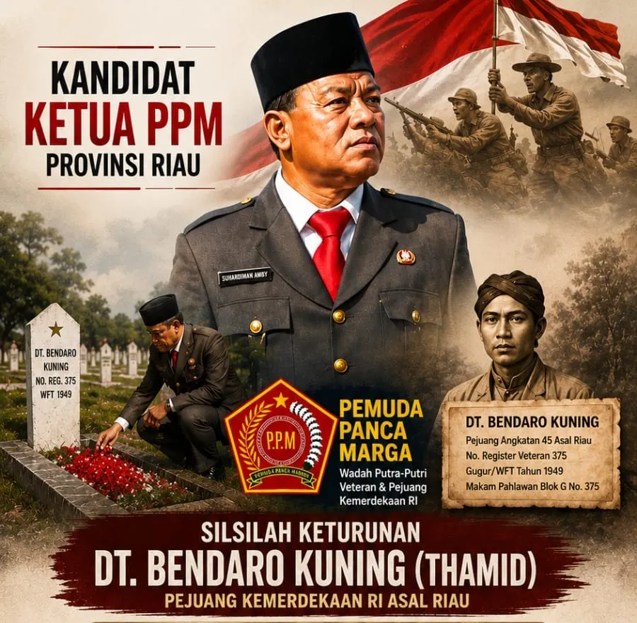 Peluang Suhardiman Pimpin PPM Riau Menguat, Warisi Semangat Juang Datuk Bendaro Kuning
