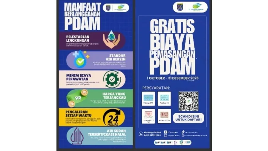 Sambut Akhir Tahun 2026, Tirta Asasta Depok Gratiskan Biaya Penyambungan Air hingga 31 Desember