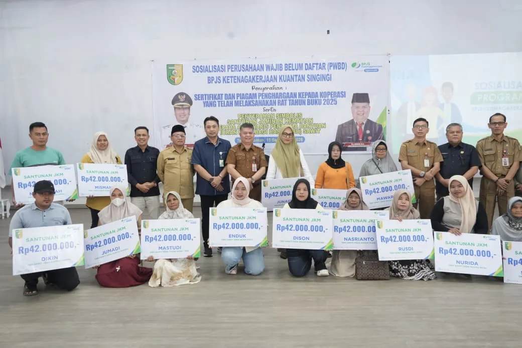 Rp1,7 Miliar Disiapkan untuk Lindungi Pekerja Rentan di Kuansing