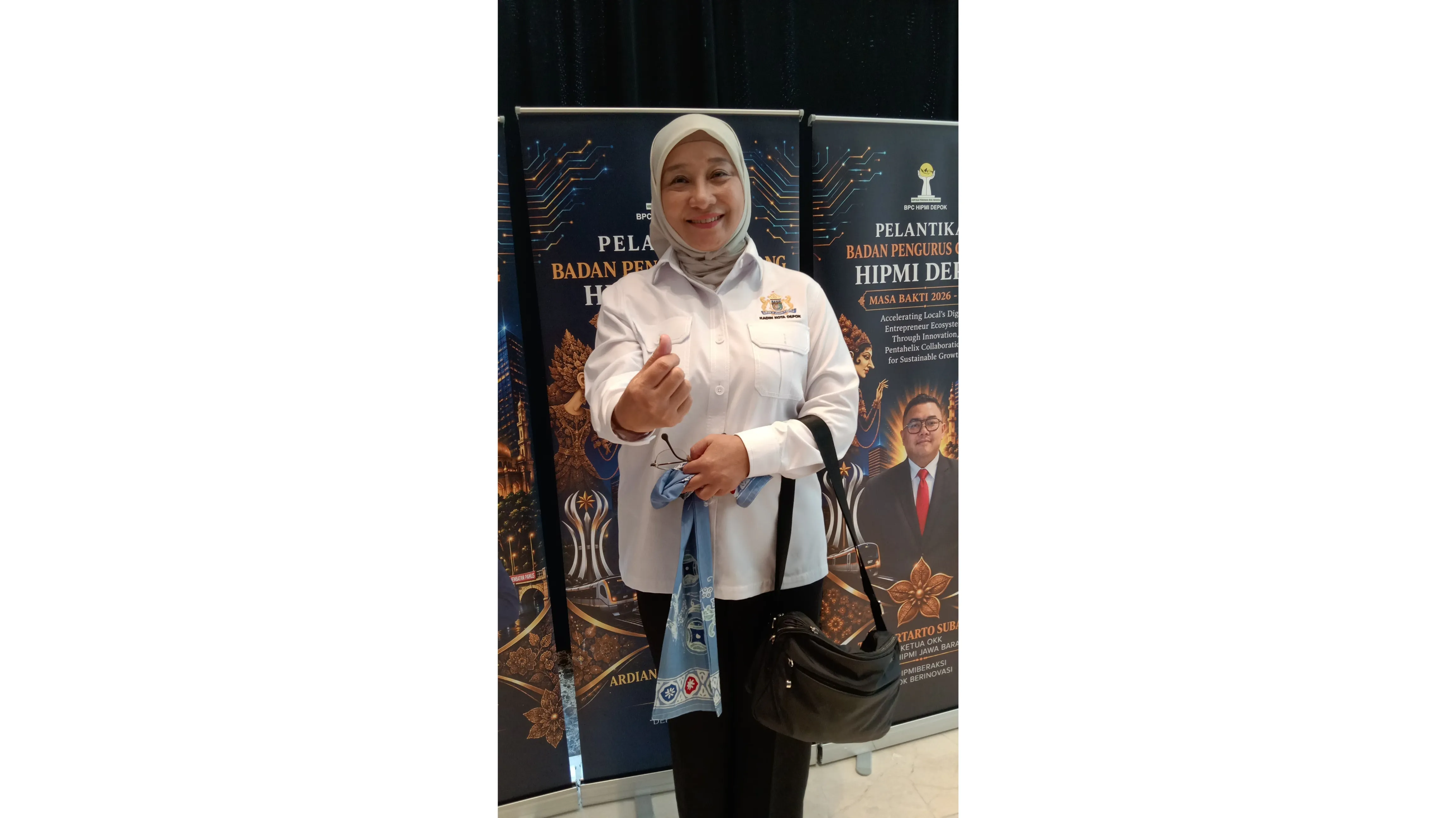 Ketua Kadin Kota Depok dr.Karlina, MARS, Ucapkan Selamat Kepada Jajaran Pengurus HIPMI Depok dan Berharap Kedepannya Dapat Bekerjasama Dengan Baik