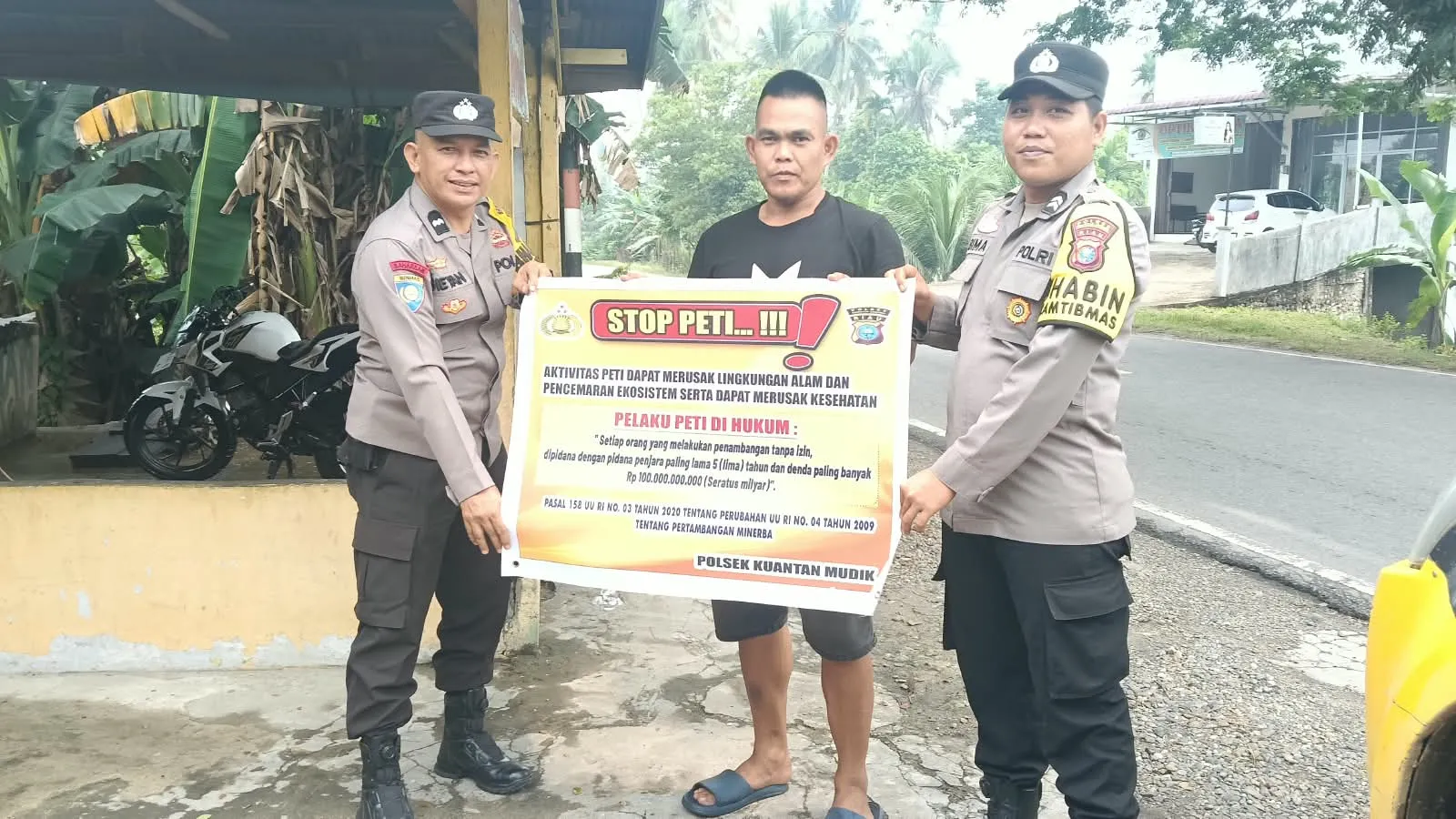 Polres Kuansing Gencarkan Sosialisasi Larangan PETI, Warga Diingatkan Ancaman Pelanggaran Hukum