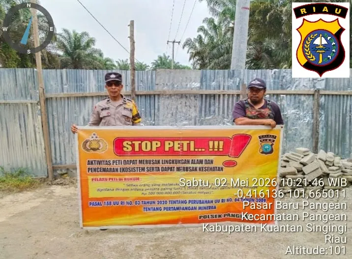 Polsek Jajaran Polres Kuansing Gencarkan Sosialisasi Larangan PETI ke Masyarakat