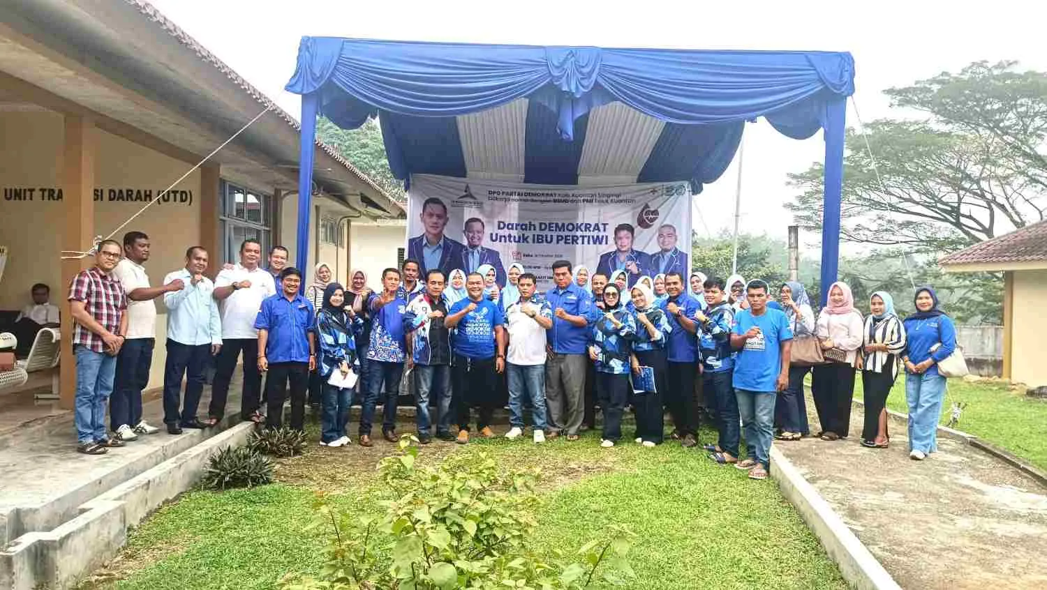 Peringati HUT Ke-25, DPC Demokrat Kuansing Gelar Donor Darah di RSUD Teluk Kuantan
