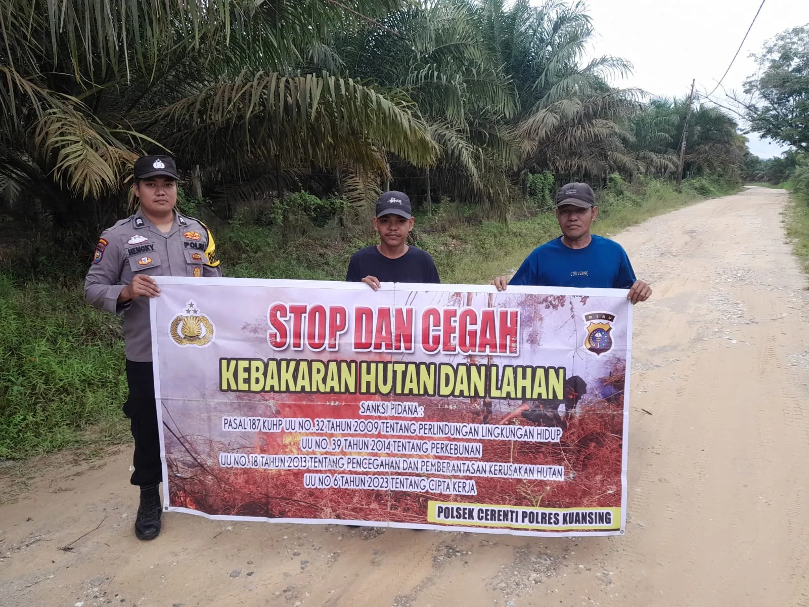 Polsek Jajaran Polres Kuansing Intensifkan Patroli dan Sosialisasi Cegah Karhutla