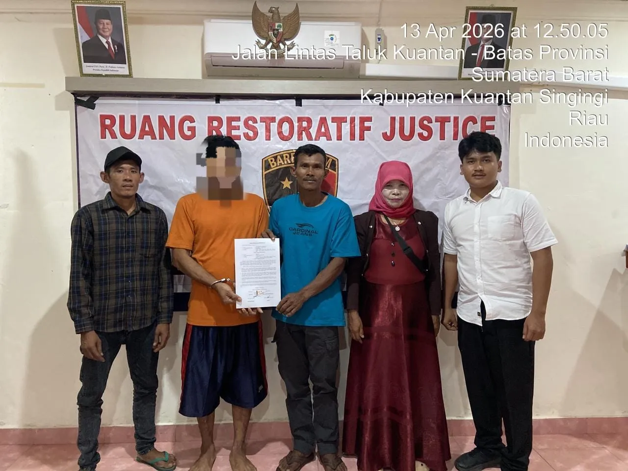 Polsek Kuantan Mudik Fasilitasi Restorative Justice (Rj) Kasus Pencurian Kelapa Sawit