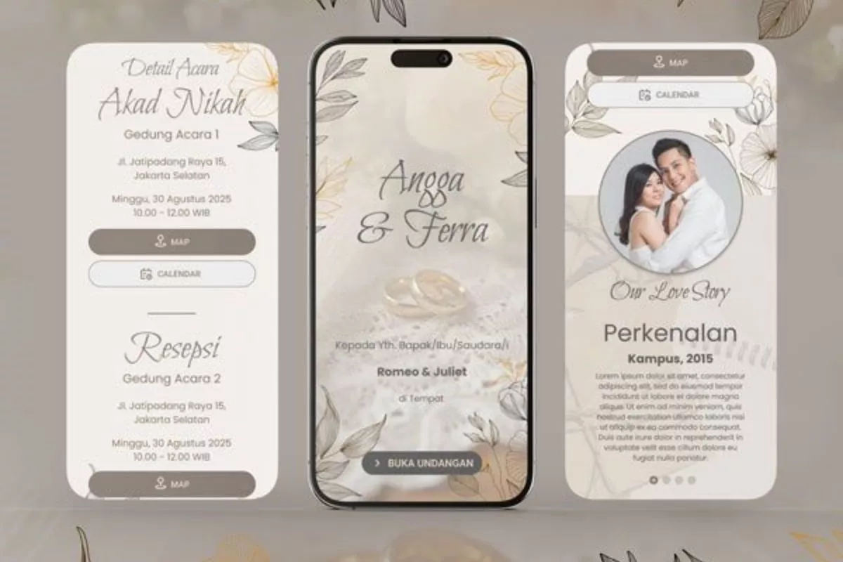 Ide Undangan Pernikahan Digital Minimalis Interaktif Paling Unik