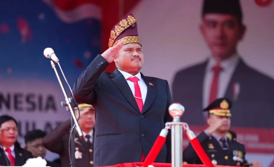 Tegas dan Lantang, Ketua DPRD Bengkalis Bacakan Teks Proklamasi HUT ke-81 RI