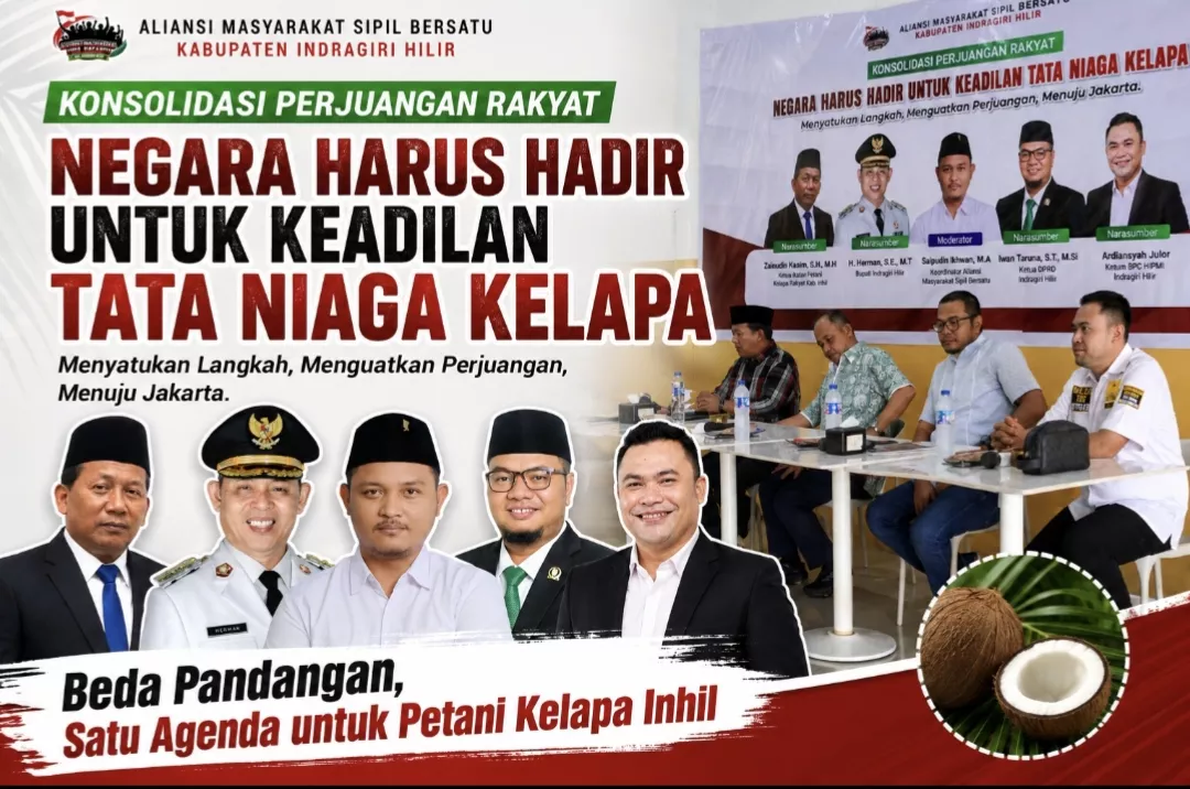 Satu Suara untuk Kelapa Inhil, Lintas Elemen Siapkan Agenda ke Pemerintah Pusat