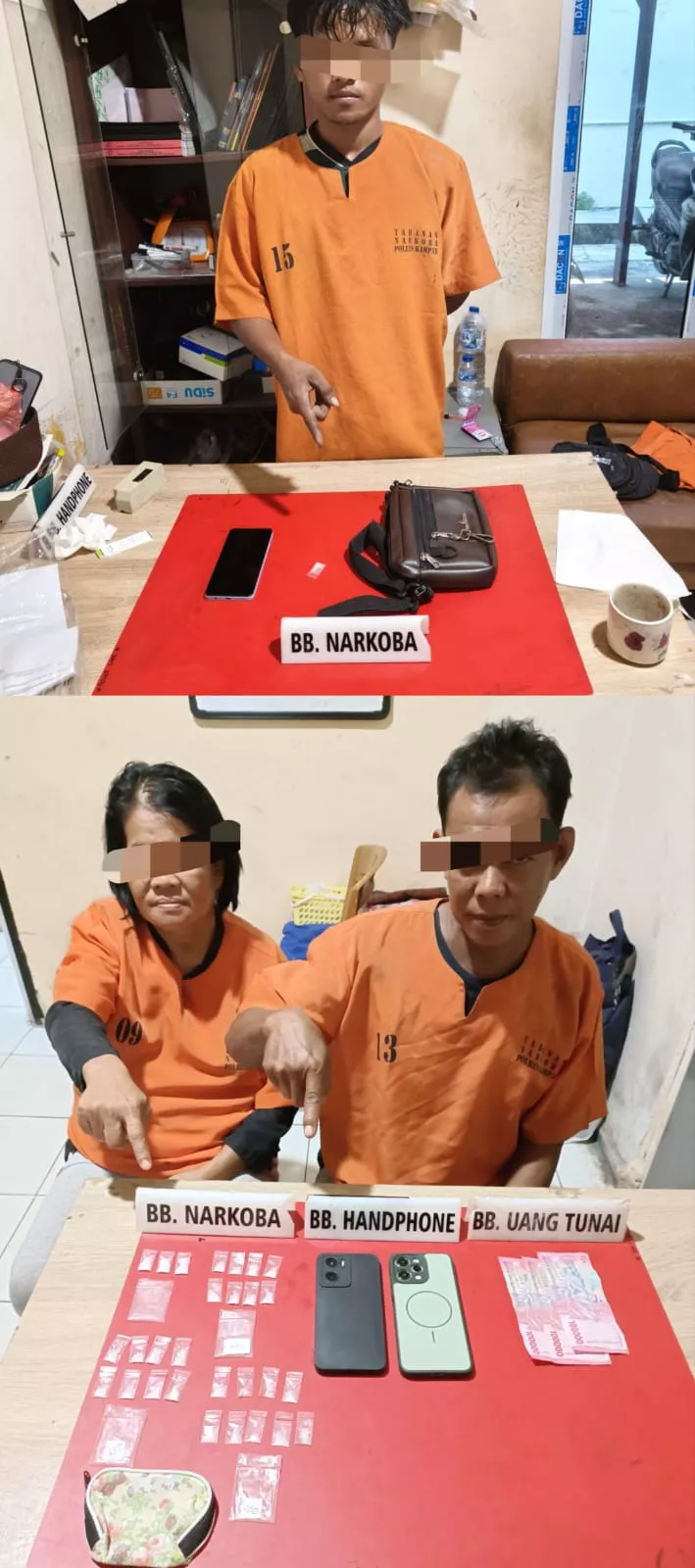 Polsek Tapung Tangkap Tiga Pelaku Narkoba, 29 Paket Sabu Disita