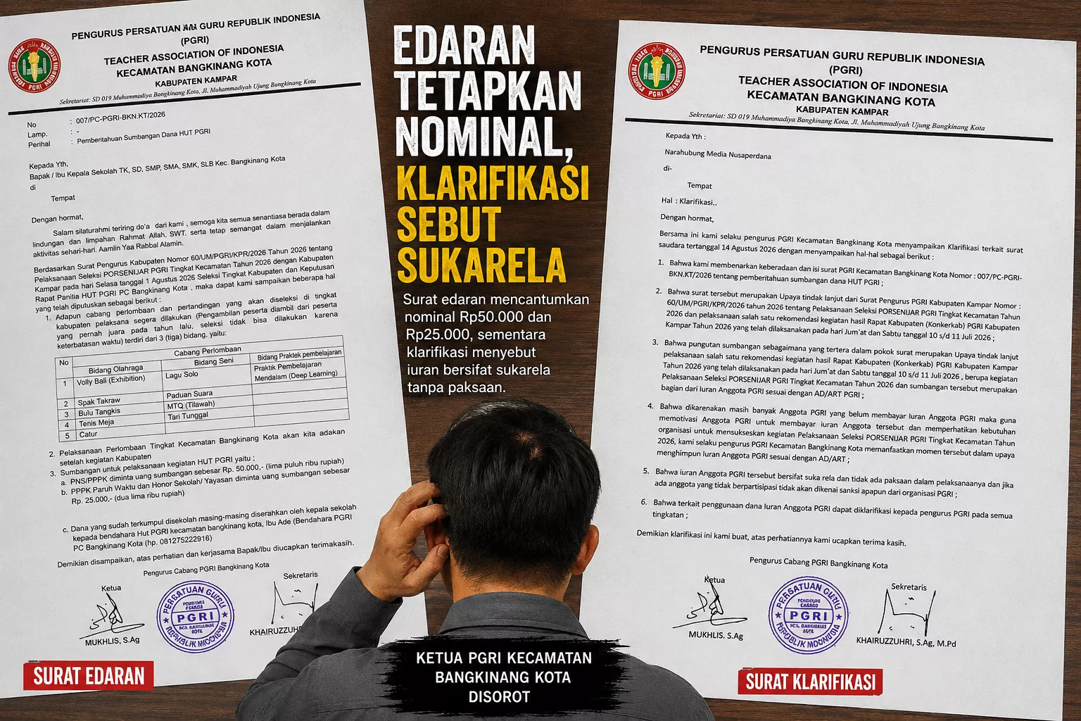 Surat Edaran Tetapkan Nominal, Klarifikasi Sebut Sukarela