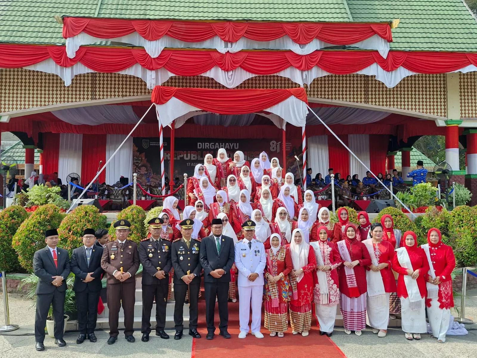 HUT ke-81 RI, Kapolres Inhil Hadiri Upacara Kemerdekaan di Lapangan Gajah Mada