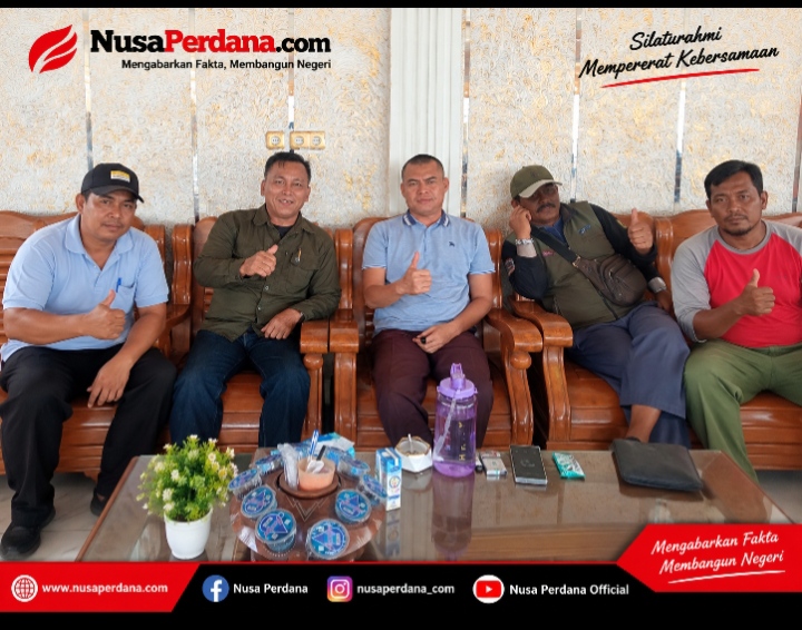 Kepala Desa Sontang, sambut baik silahturahmi insan Pers Perkuat Sinergi dan Komuni kasi Positif .