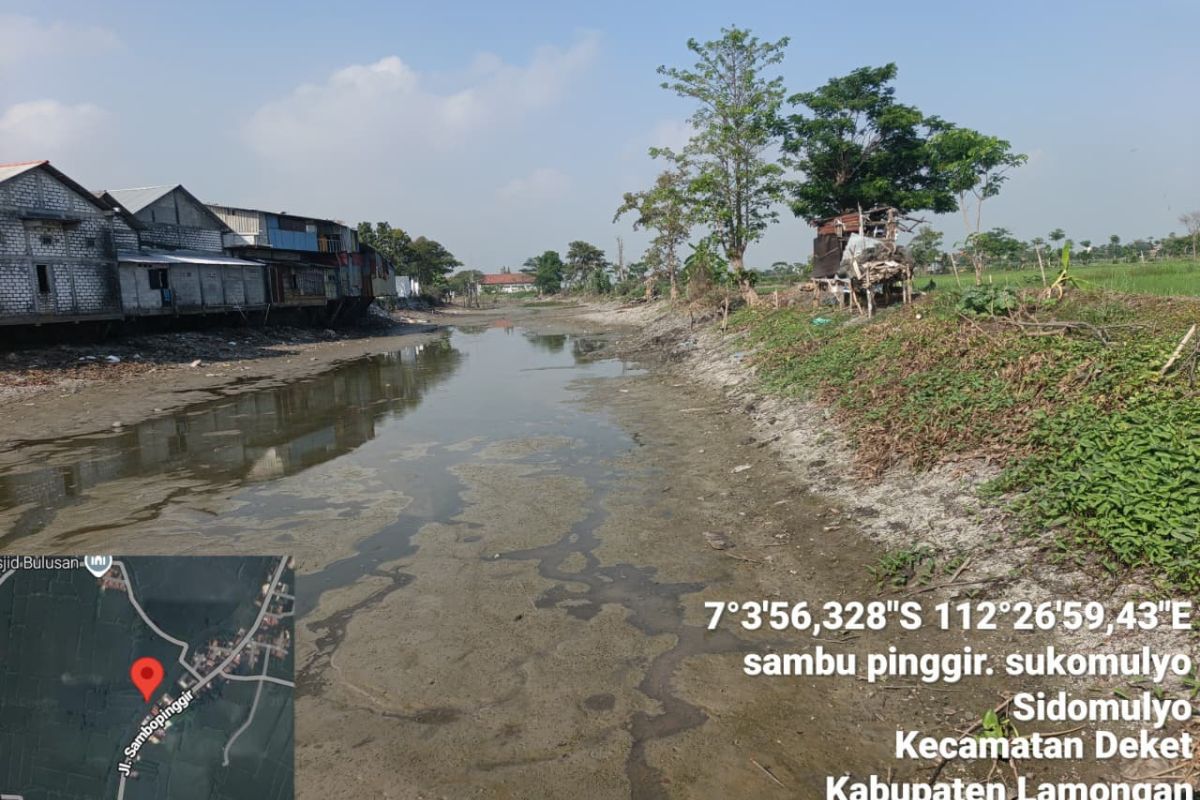 Normalisasi Sungai Dikebut, Sawah Lamongan Mulai Terairi