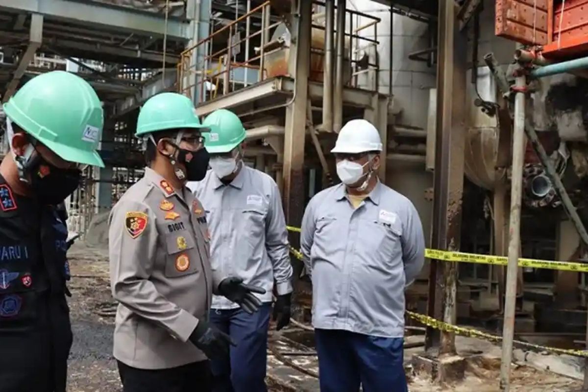 Polisi Olah TKP dan Cari Penyebab Ledakan di PT MCCI Cilegon
