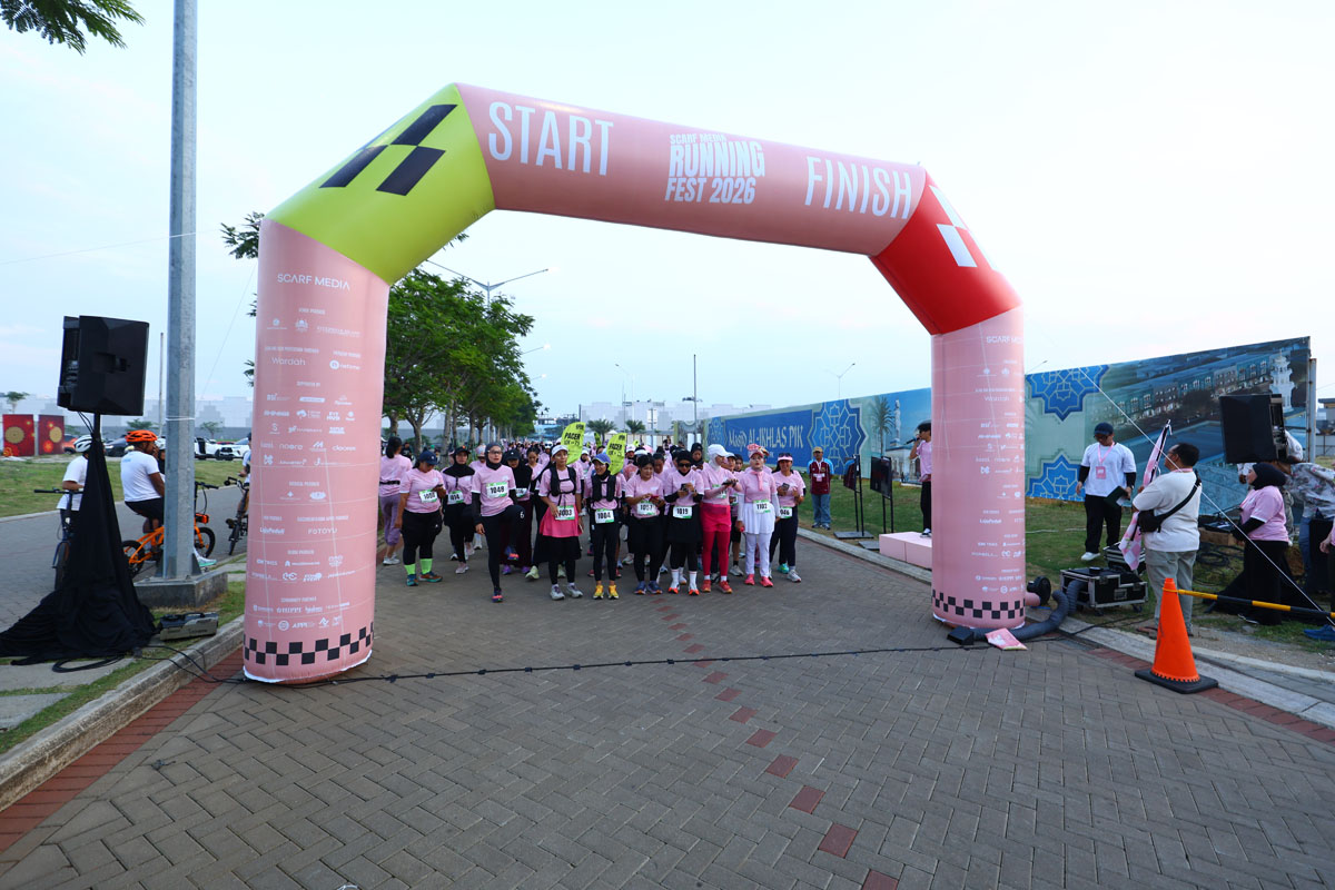 Gaya Hidup Sehat Berpadu di Ajang Scarf Media Running Fest PIK