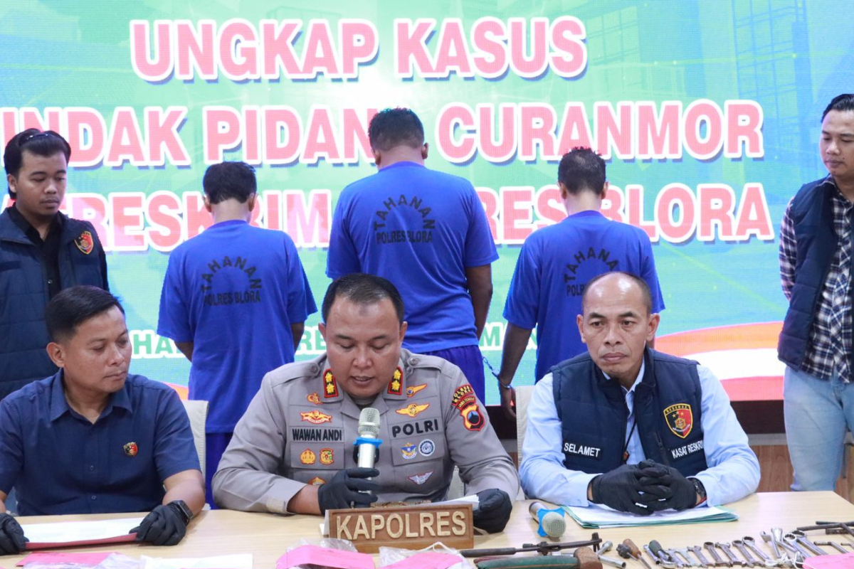 Gasak Motor Saat Dangdutan, Tiga Maling Lintas Wilayah Ditangkap