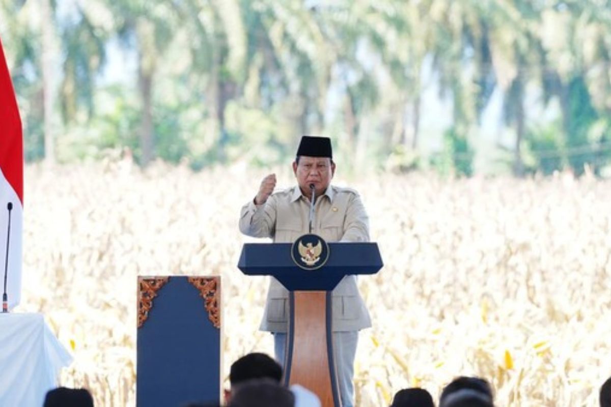Prabowo Kunker ke Tuban: Panen Raya Jagung hingga Resmikan Gudang Polri