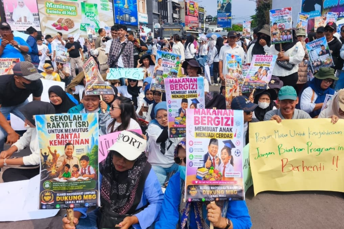 Aliansi Warga Lampung Gelar Aksi Dukung Program Makan Bergizi Gratis