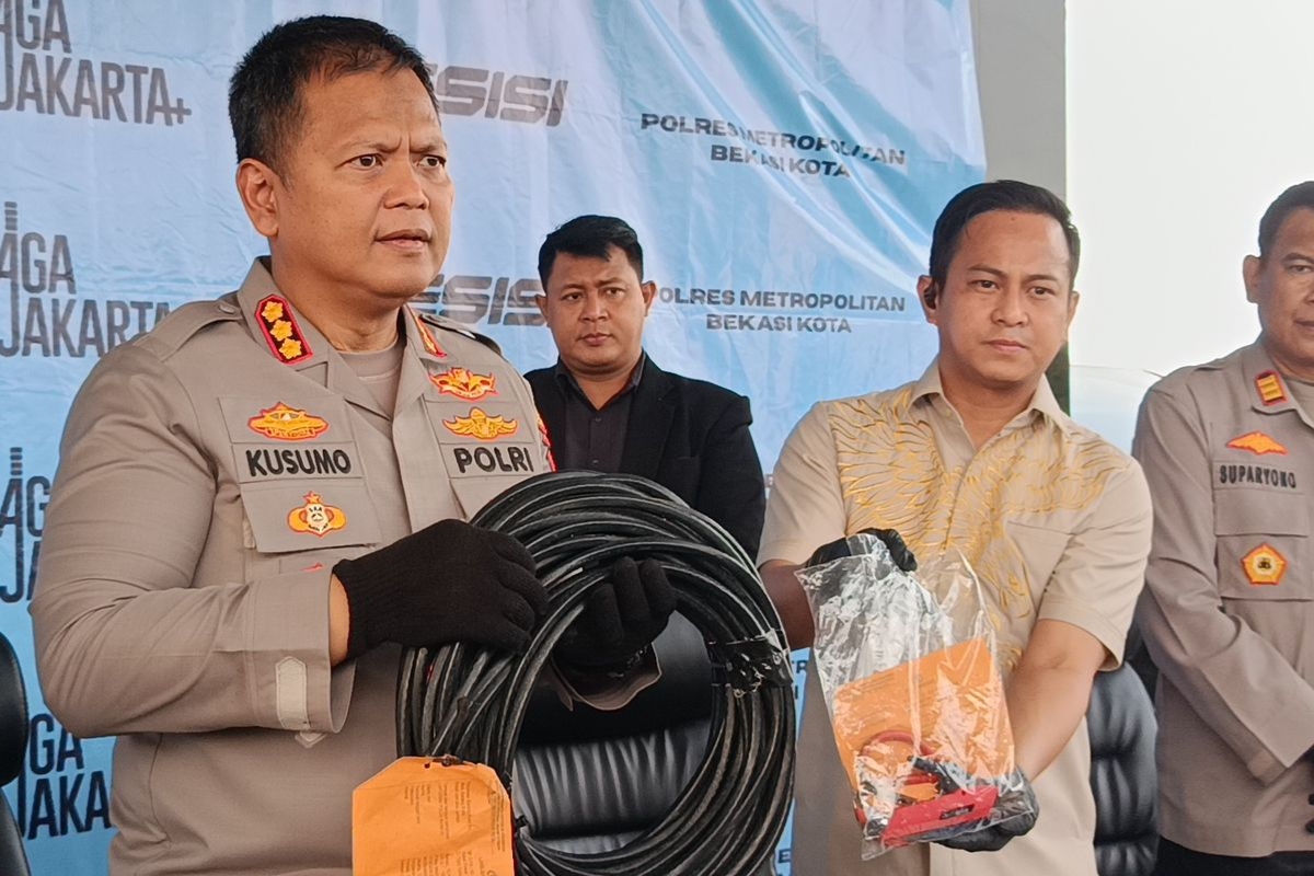 Maling Kabel Tower BTS di Bekasi Ditangkap Usai Dipergoki Warga