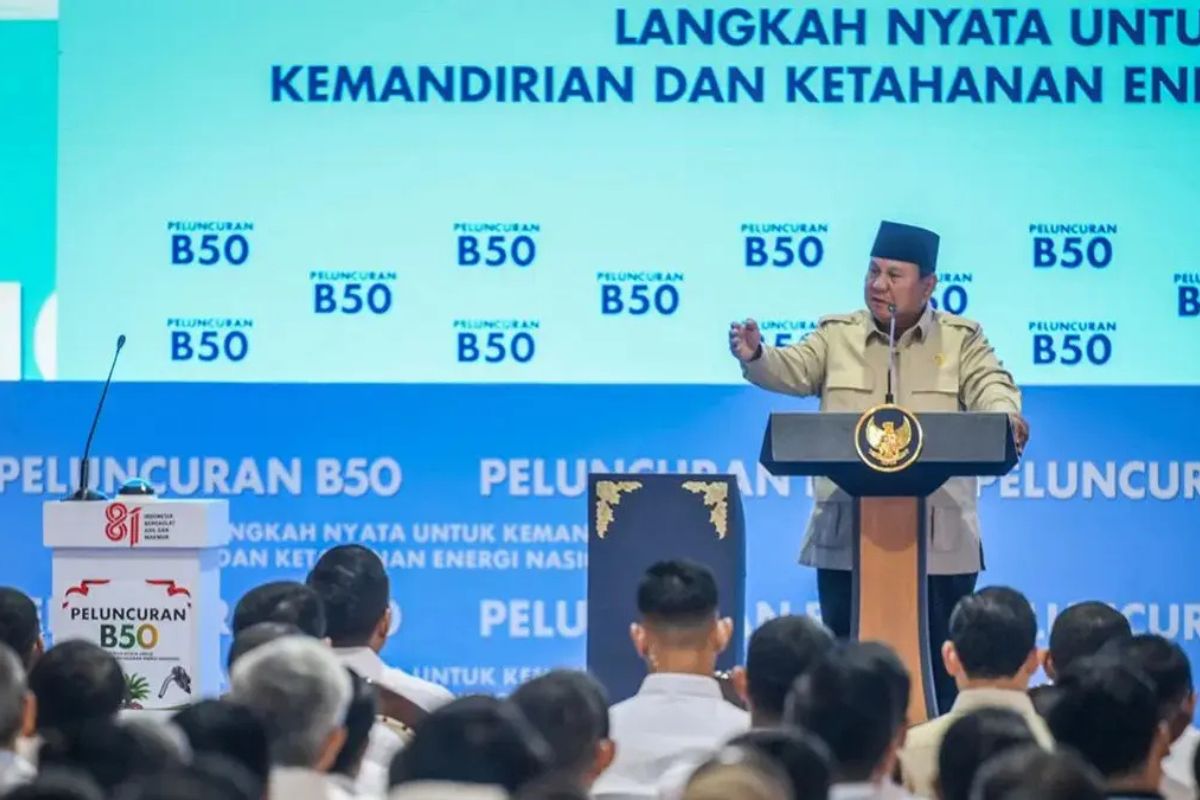 Prabowo: RI Negara Pertama di Dunia yang Terapkan Biosolar B50