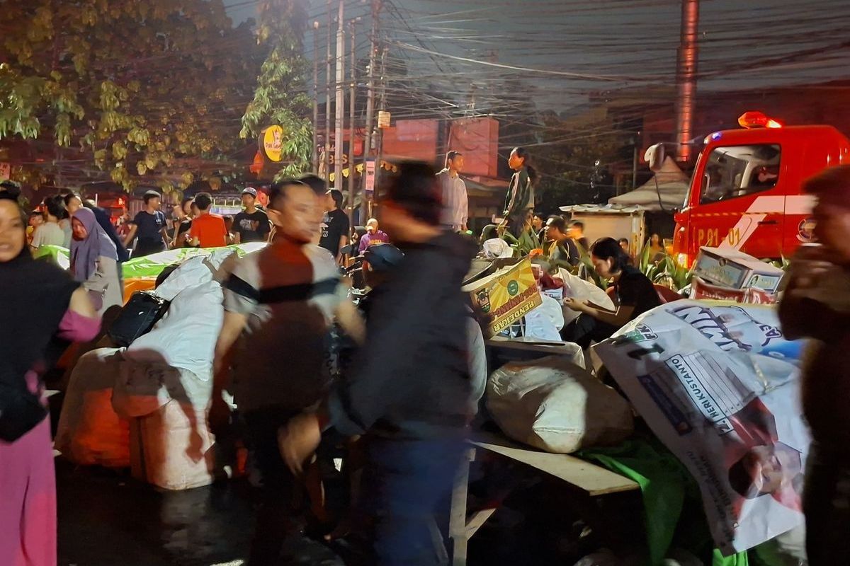 Kebakaran Besar di Pasar Jiung Kemayoran, 500 KK Kehilangan Tempat Tinggal