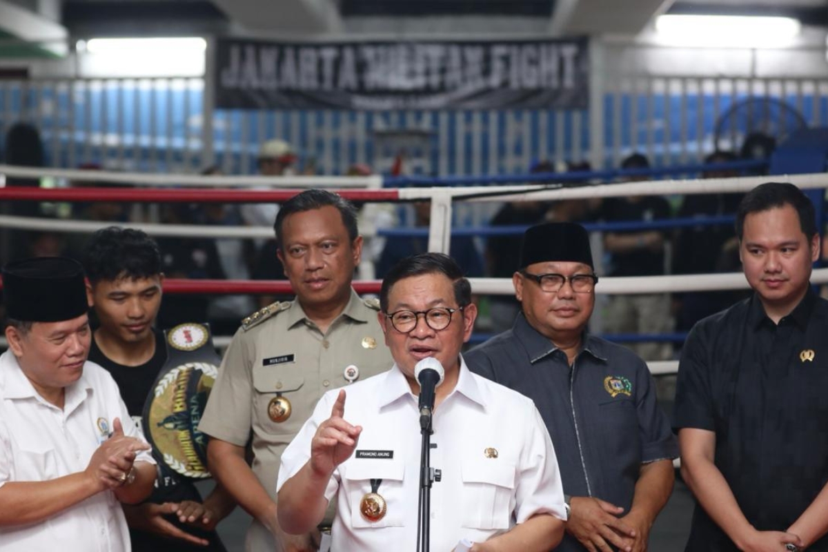 Gaya Pramono Anung Resmikan Ring Tinju untuk Tekan Tawuran