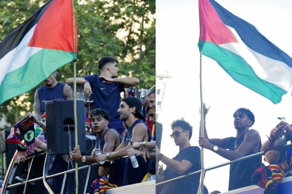 Yamal Bawa Bendera Palestina Saat Parade Juara, Ini Kata Hansi Flick