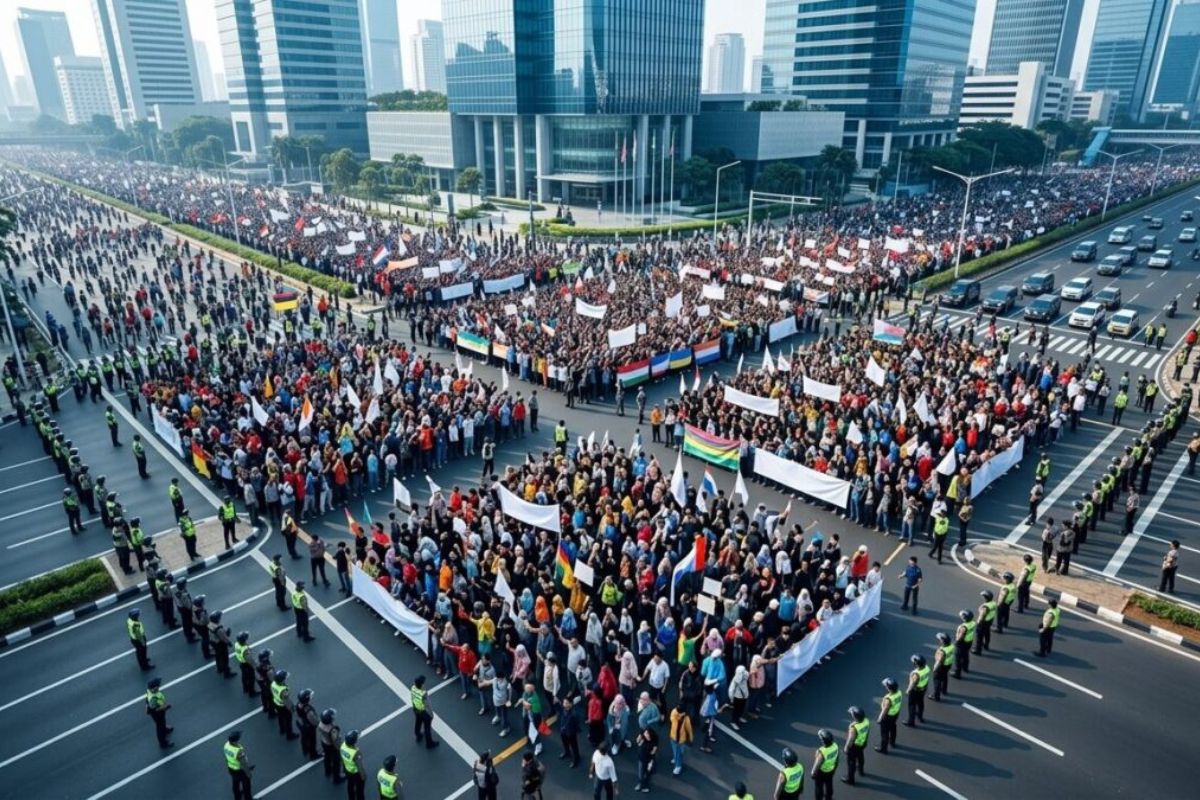 Ada Lima Demo di Jakarta Pusat Hari Ini, Simak Jalur Alternatif