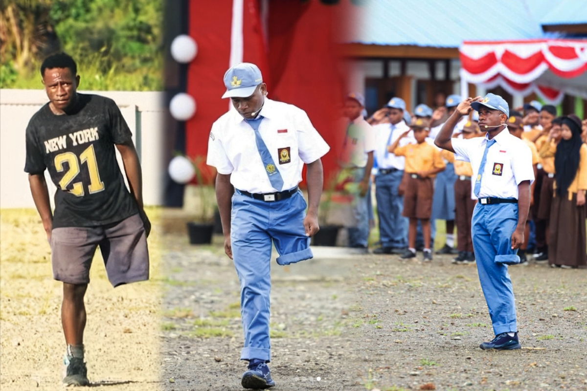 Kisah Decky Degei: Komandan Upacara Berkaki Satu di Papua Tengah