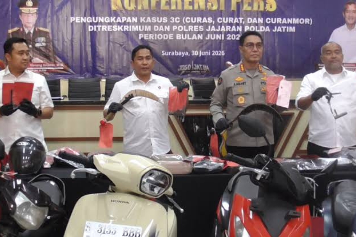  Polda Jatim Ungkap Pelaku Curanmor Didominasi Anak di Bawah Umur 
