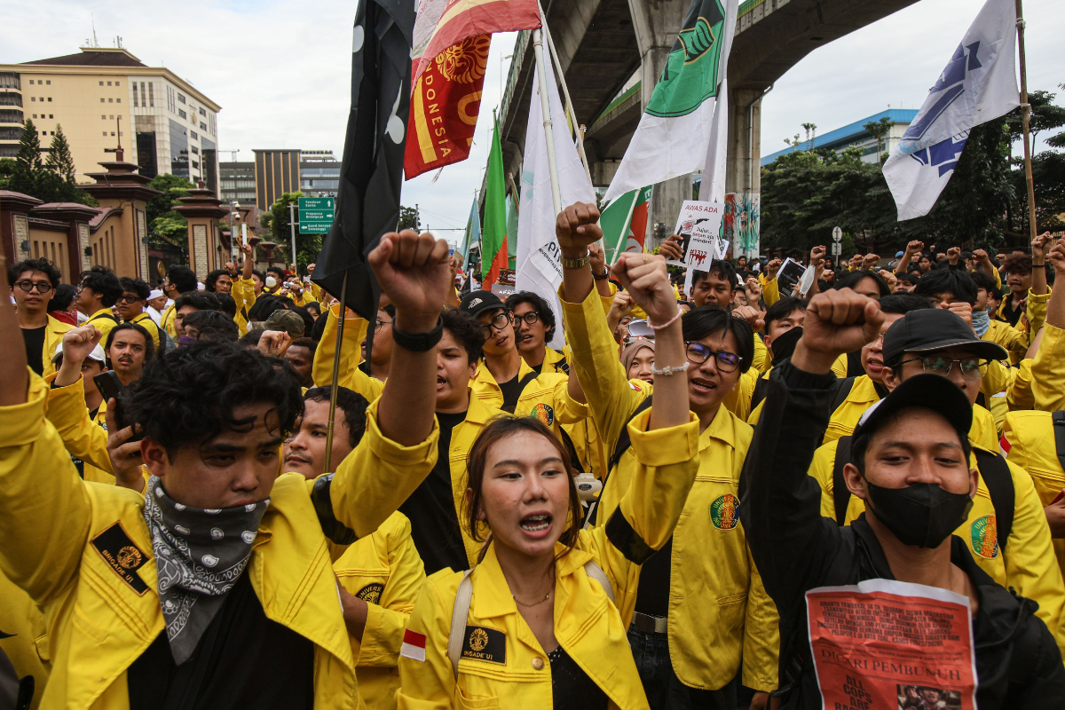 BEM UI Gelar Demo di Bundaran HI, 3.099 Personel Disiagakan