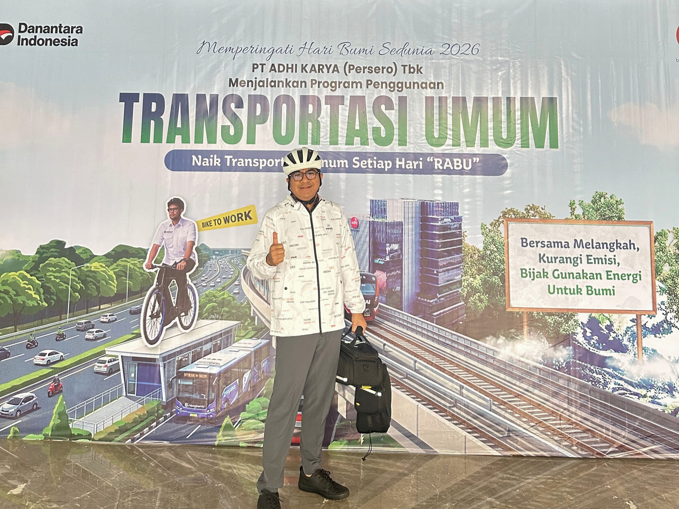 ADHI Karya Perkuat Budaya Transportasi Publik di Lingkungan Kantor, ADHI Karya Perkuat Budaya Transportasi Publik di Lingkungan Kantor, Efisiensi Emisi Karbon Hampir 90 Persen