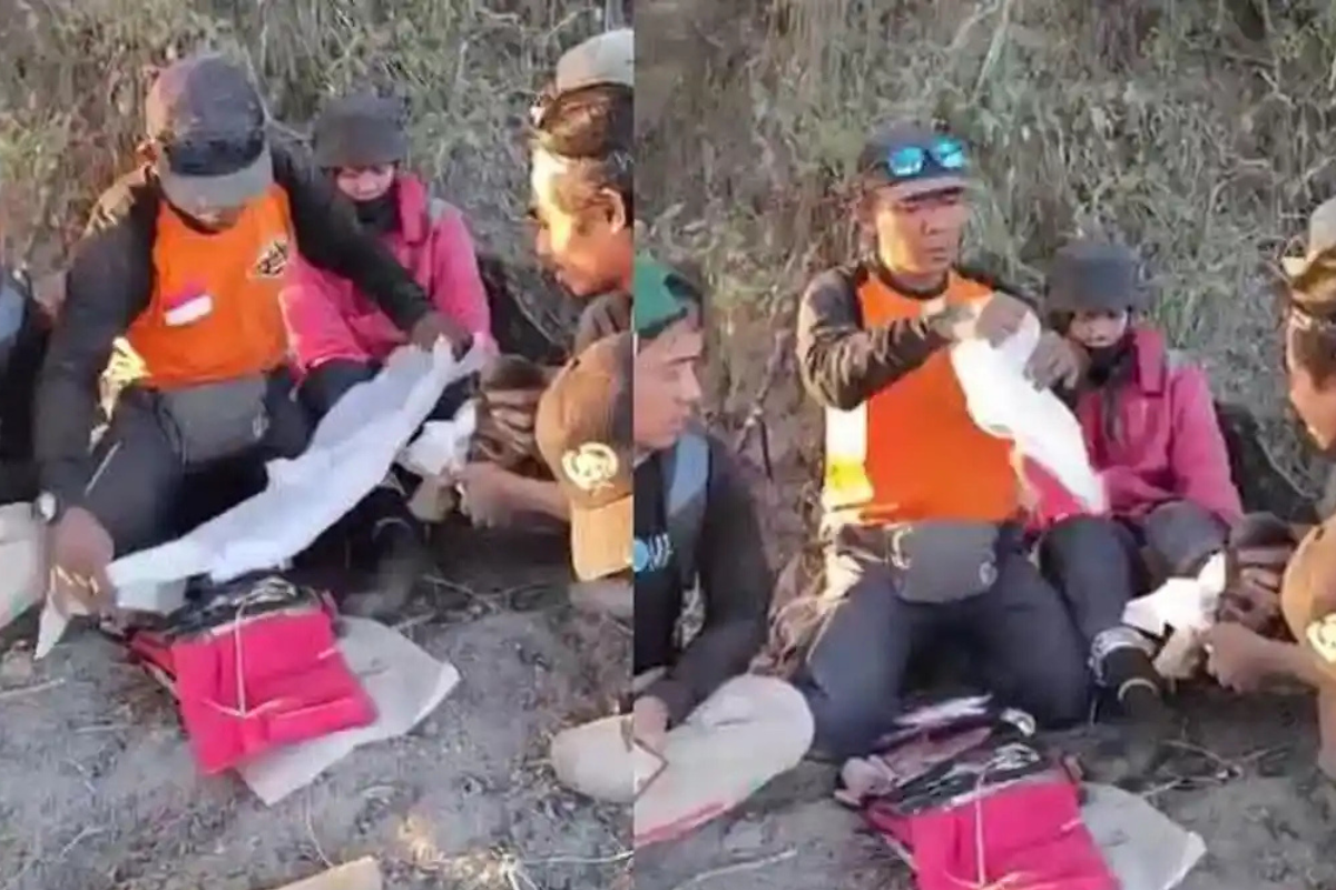 Empat Pendaki Ilegal di Gunung Semeru Diamankan TNBTS
