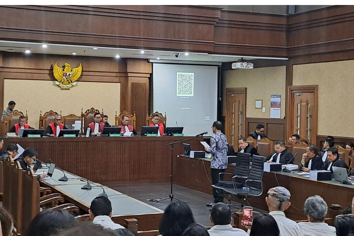 Sidang Kasus Chromebook, Nadiem Makarim Bacakan Pleidoi