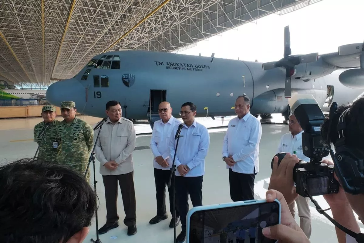 GMFI Tuntaskan Modernisasi Pesawat Hercules TNI AU A-1319 di Tangerang