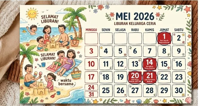 Daftar Libur Panjang Mei 2026: Jadwal Tanggal Merah dan Cuti Bersama